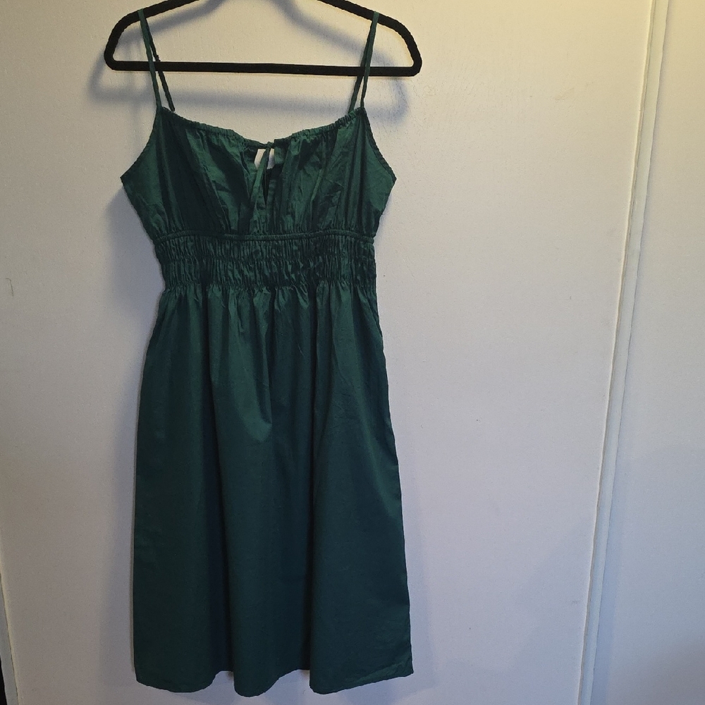 Quince Green Embellished Midi Sundress